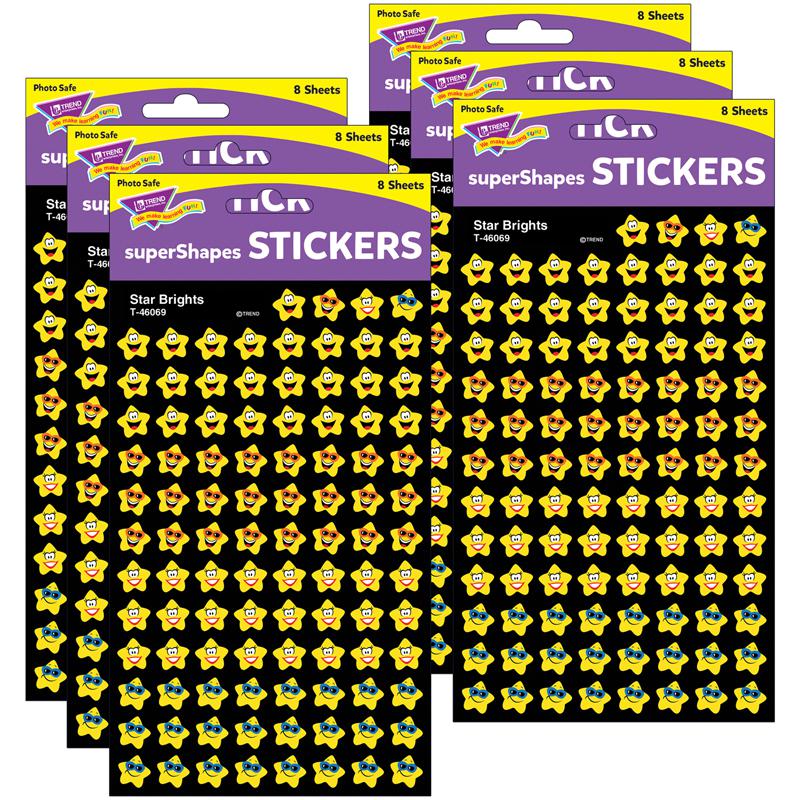 Star Brights superShapes Stickers, 800 Per Pack, 6 Packs. Picture 2