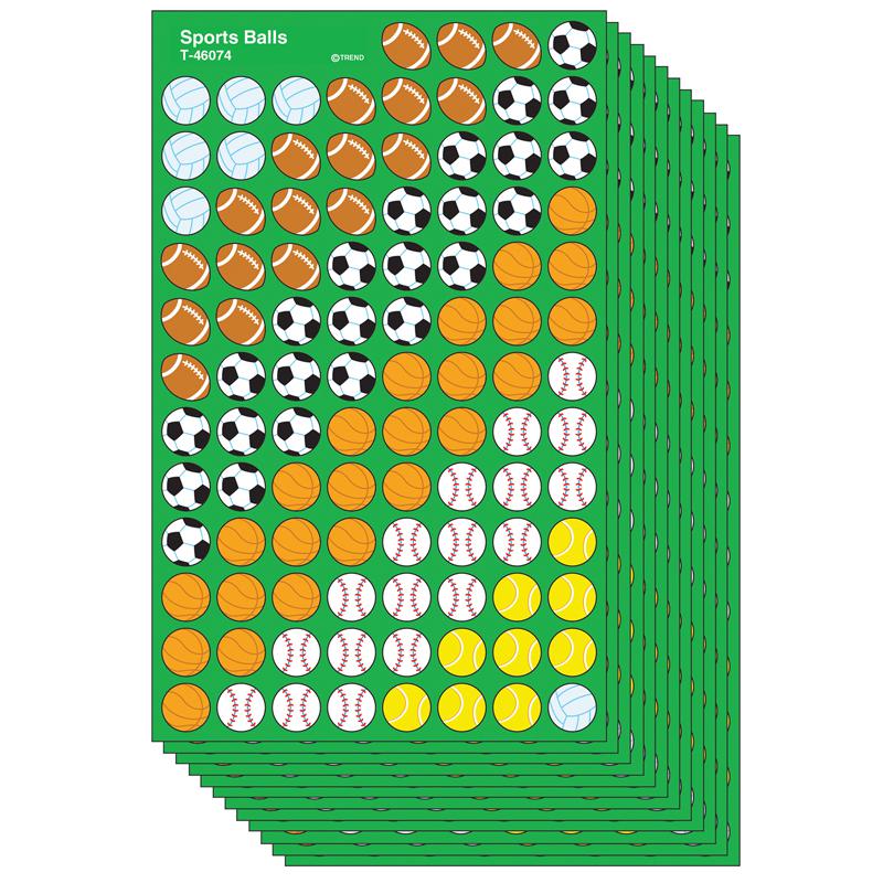 Sports Balls superShapes Stickers, 800 Per Pack, 12 Packs. Picture 2