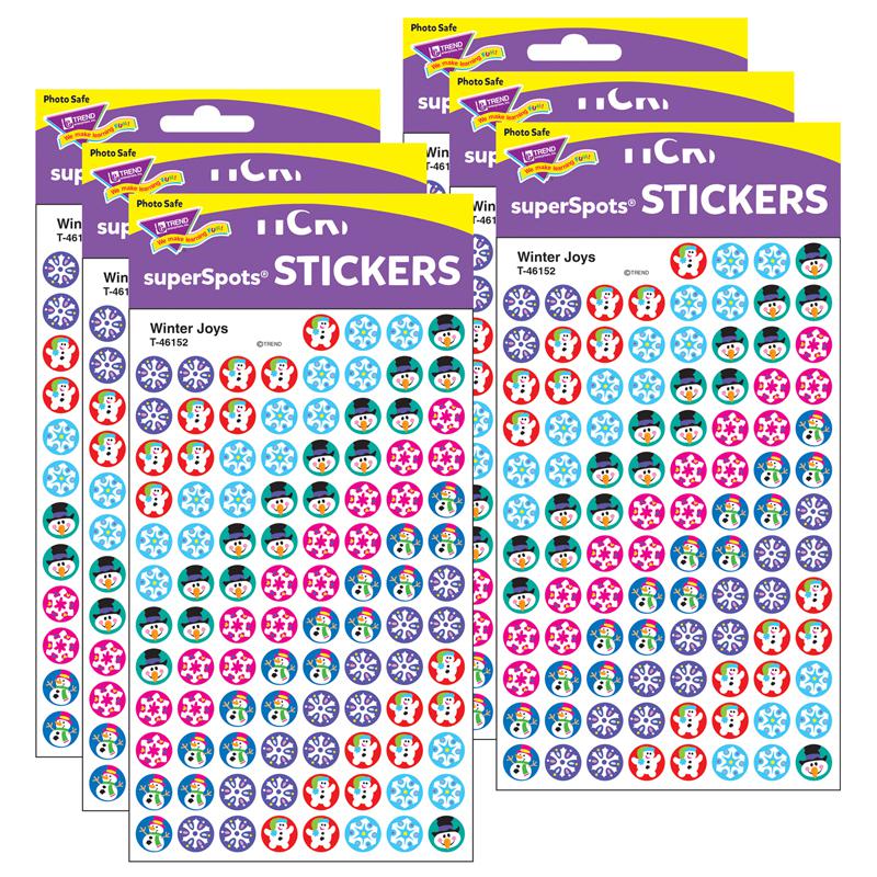 Winter Joys superSpots Stickers, 800 Per Pack, 6 Packs. Picture 2