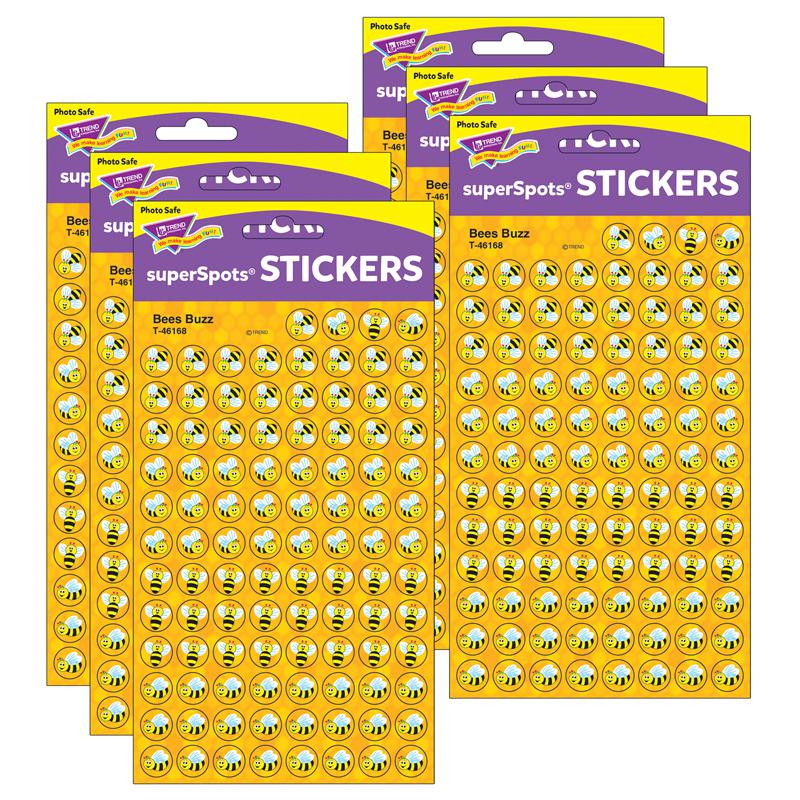Bees Buzz superSpots Stickers, 800 Per Pack, 6 Packs. Picture 2