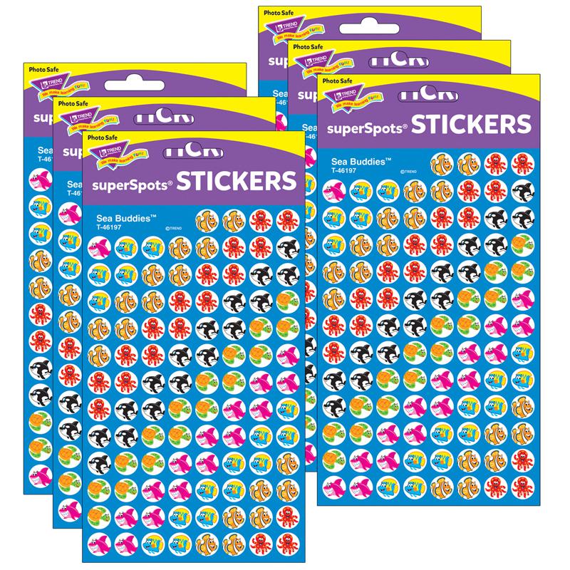 Sea Buddies superSpots Stickers, 800 Per Pack, 6 Packs. Picture 2