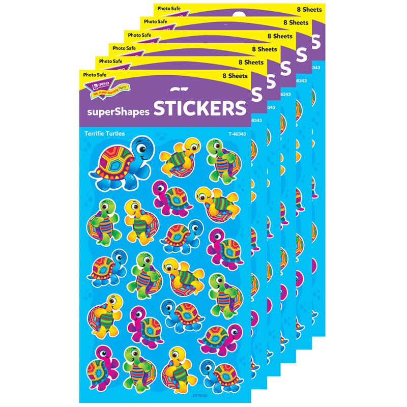 Terrific Turtles superShapes Stickers-Large, 168 Per Pack, 6 Packs. Picture 2