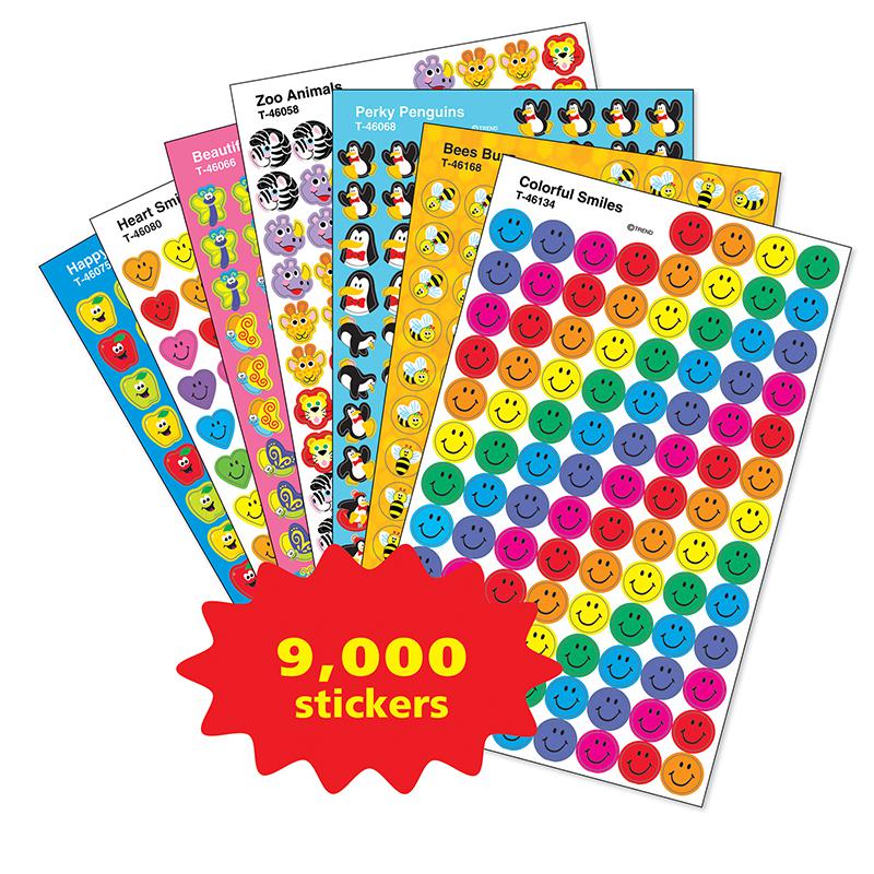 SuperSpots & SuperShapes Stickers Pack, 100 Stickers Per Sheet, 90 Sheets. Picture 2