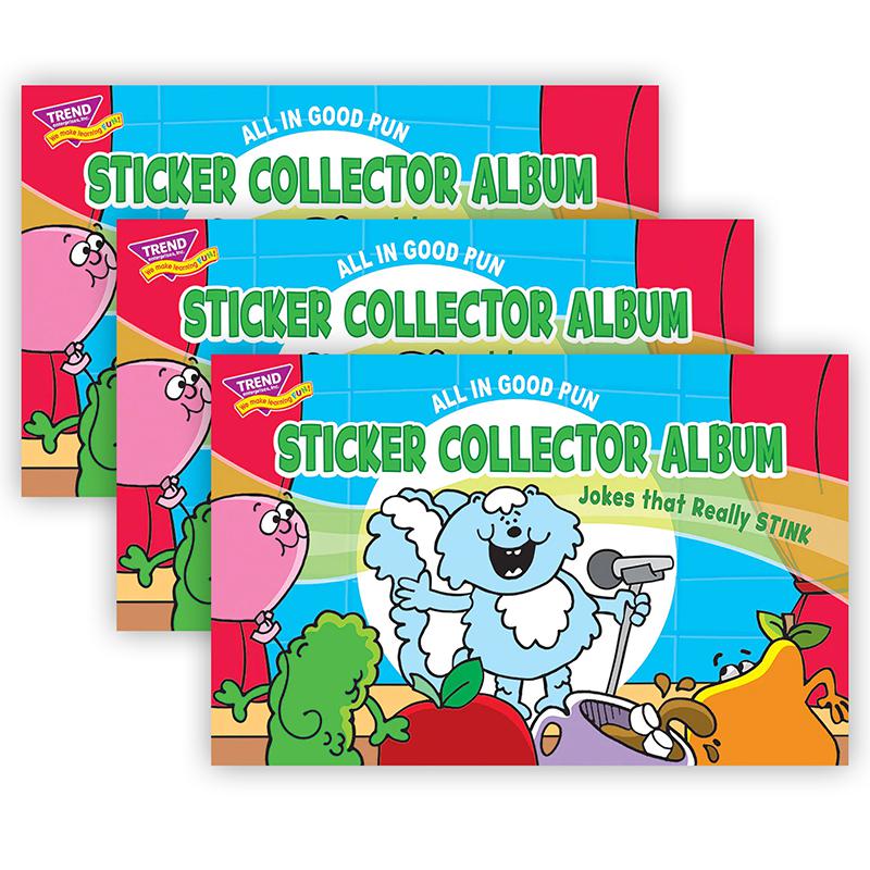 All in Good Pun Sticker Collector Album, 16 Pages, 8.5" x 5.5", Pack of 3. Picture 2