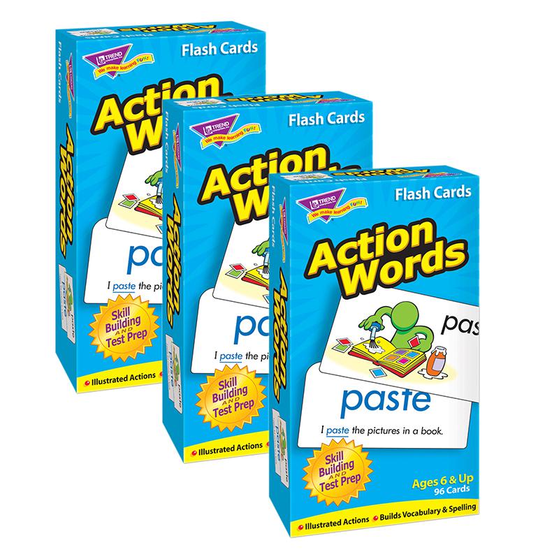 Action Words Skill Drill Flash Cards, 3 Packs. Picture 2