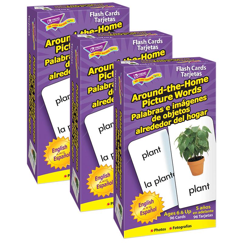 Around-the-Home/Palabras (EN/SP) Skill Drill Flash Cards, 3 Packs. Picture 2