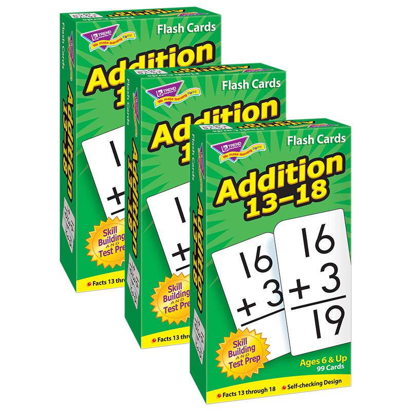 Addition 13-18 Skill Drill Flash Cards, 3 Packs. Picture 2