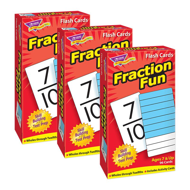 Fraction Fun Skill Drill Flash Cards, 3 Packs. Picture 2