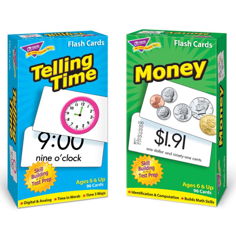 Time and Money Skill Drill Flash Cards Assortment. Picture 2