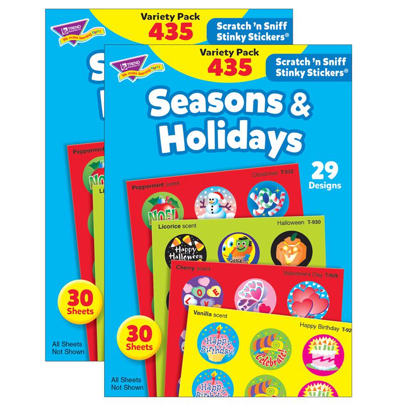 Seasons & Holidays Stinky Stickers Variety Pack, 435 Per Pack, 2 Packs. Picture 2