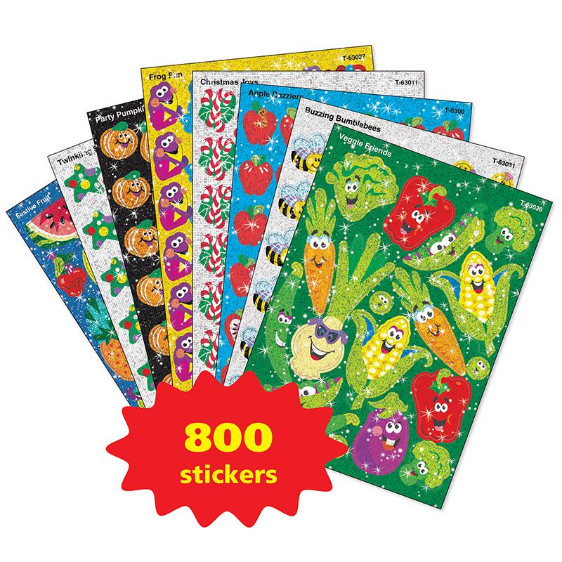 Sparkle Stickers Assortment Pack, 800 Stickers. Picture 2
