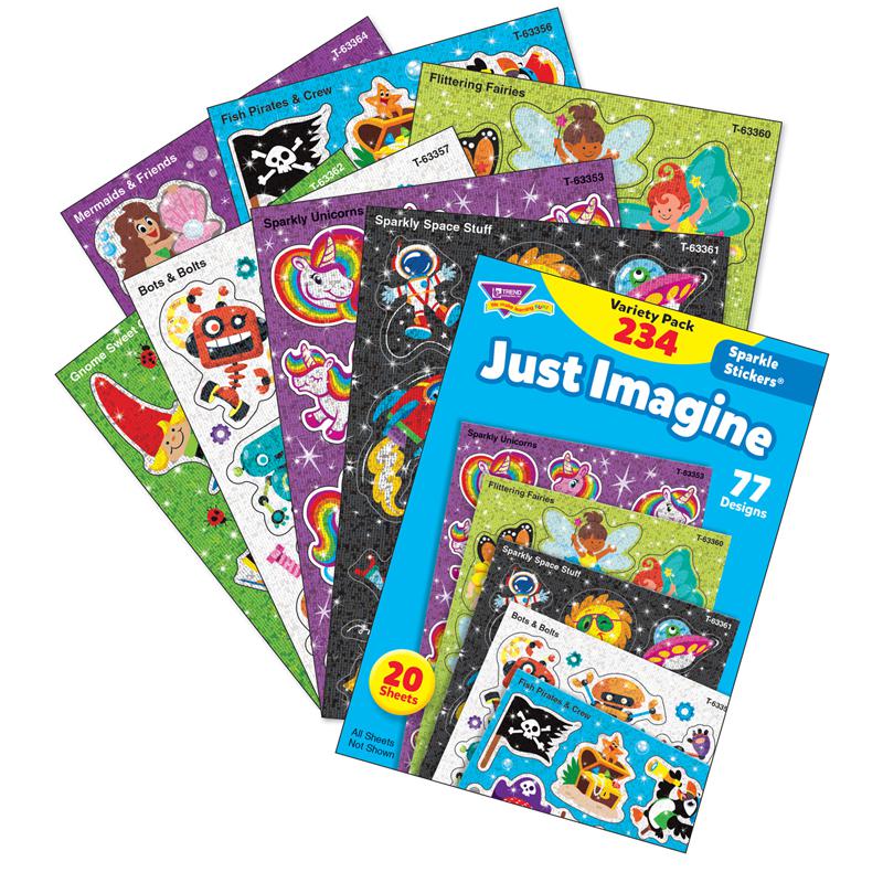 Just Imagine Sparkle Stickers Variety Pack, 234 ct. Picture 2