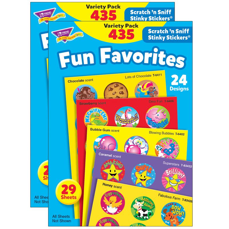 Fun Favorites Stinky Stickers Variety Pack, 435 Per Pack, 2 Packs. Picture 2