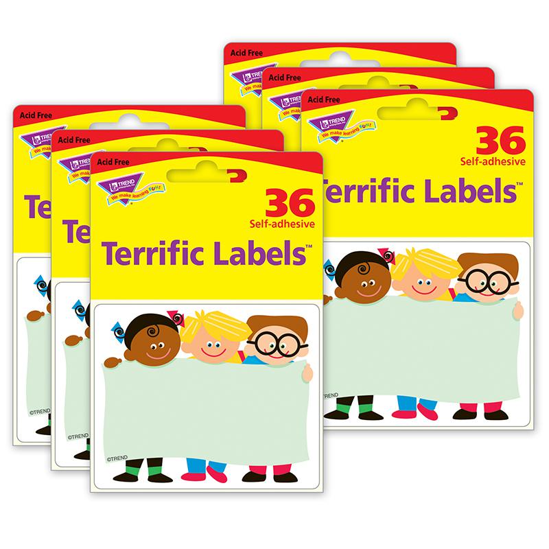 TREND Kids Terrific Labels, 36 Per Pack, 6 Packs. Picture 2