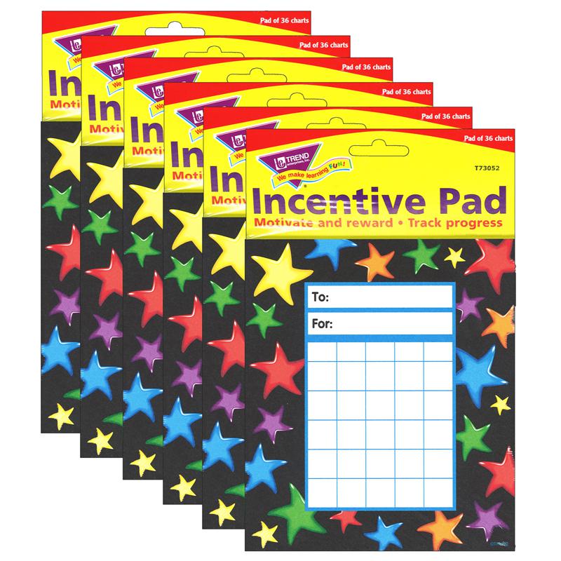 Gel Stars Incentive Pad, 36 Sheets Per Pad, Pack of 6. Picture 2