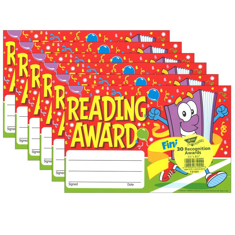Reading Award Finish Line Recognition Awards, 30 Per Pack, 6 Packs. Picture 2