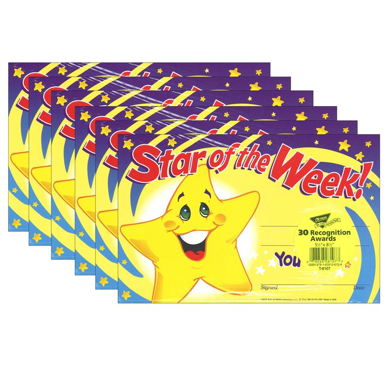 Star of the Week! Recognition Awards, 30 Per Pack, 6 Packs. Picture 2