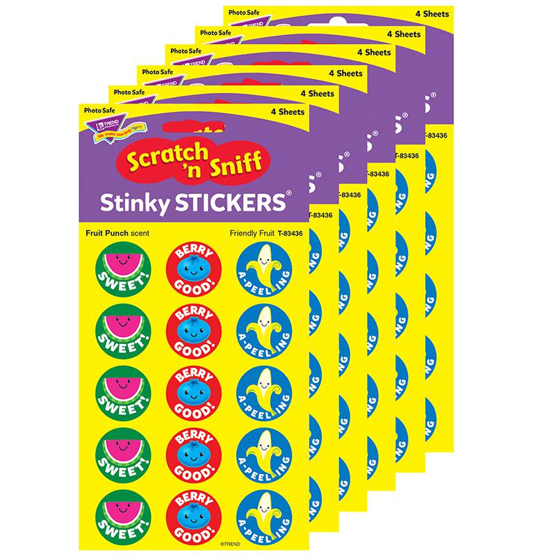 Friendly Fruit/Fruit Punch Stinky Stickers, 60 Per Pack, 6 Packs. Picture 2