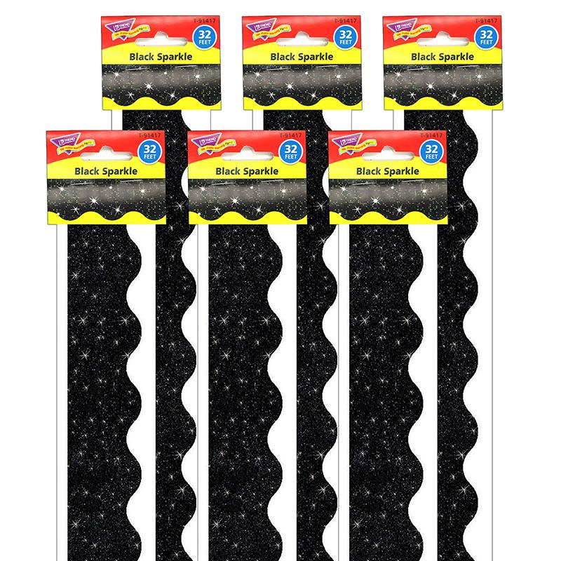 Black Sparkle Terrific Trimmers, 32.5' Per Pack, 6 Packs. Picture 2