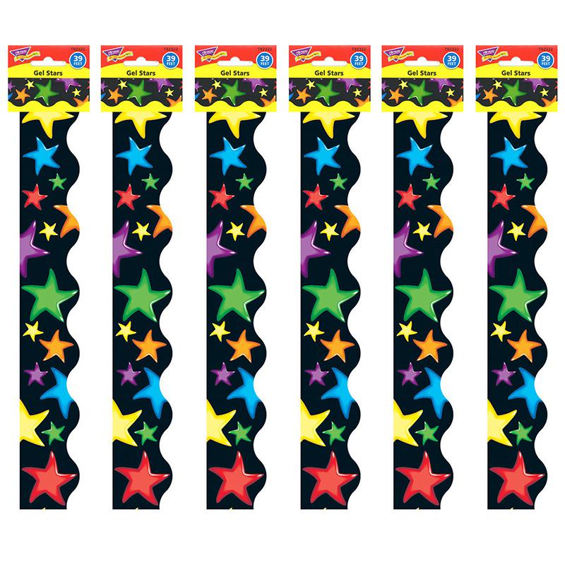 Gel Stars Terrific Trimmers, 39 Feet Per Pack, 6 Packs. Picture 2