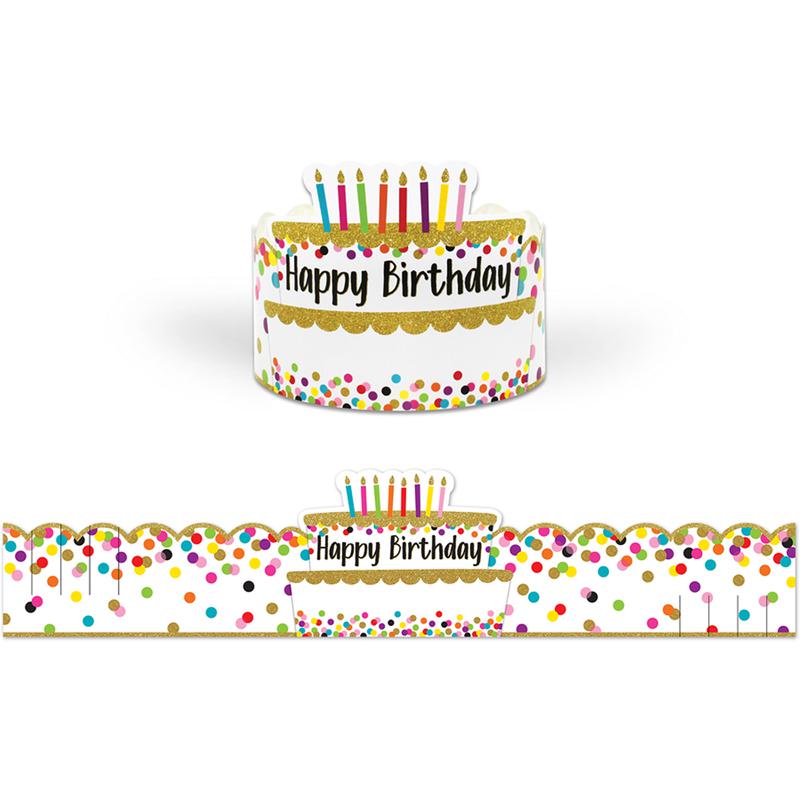 Confetti Happy Birthday Crowns, Pack of 30. Picture 2