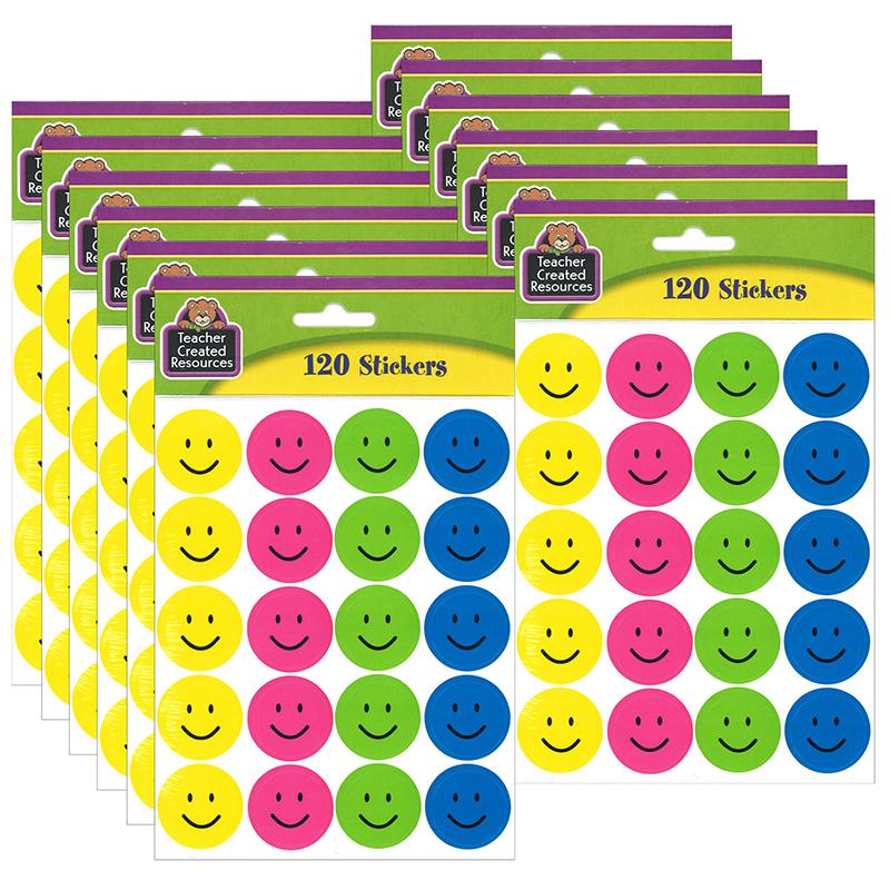 Happy Faces Stickers, 120 Per Pack, 12 Packs. Picture 2