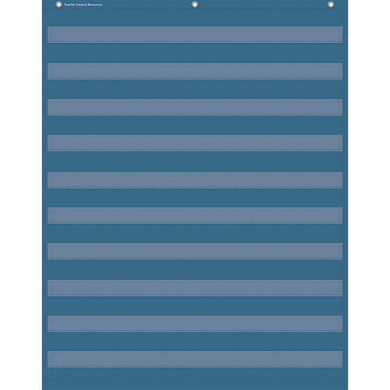 Slate Blue 10 Pocket Chart, 34" x 44". Picture 2