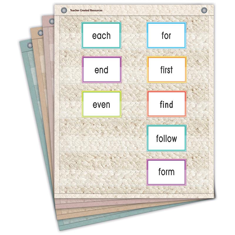 Woven Magnetic Mini Pocket Charts, 14" x 17", Set of 4. Picture 2