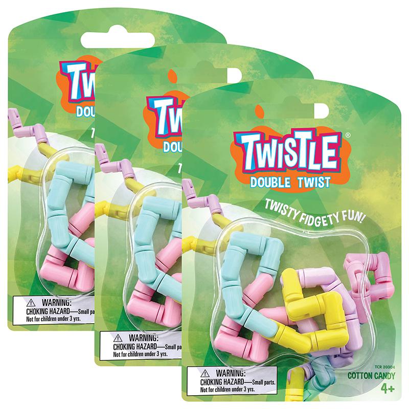 Twistle Double Twist, Cotton Candy, Pack of 3. Picture 2