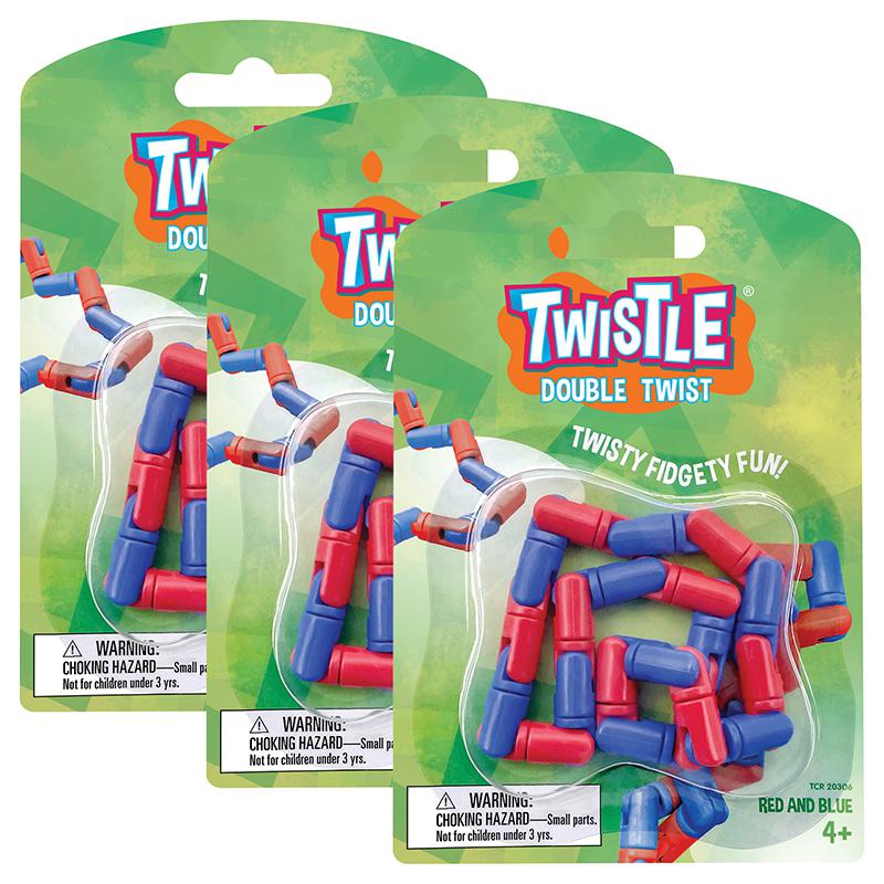 Twistle Double Twist, Red & Blue, Pack of 3. Picture 2