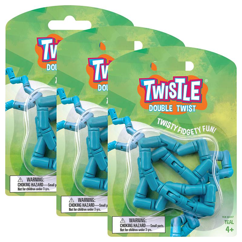 Twistle Double Twist, Teal, Pack of 3. Picture 2