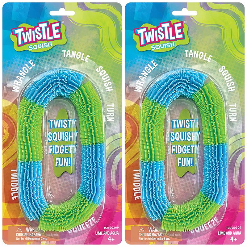 Twistle Squish, Aqua & Lime, Pack of 2. Picture 2