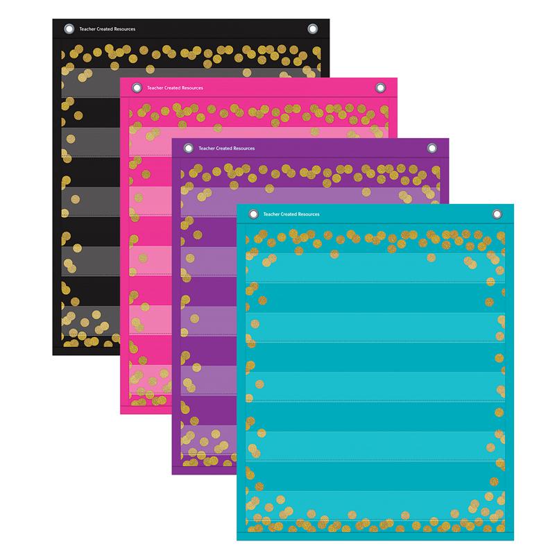 Confetti Colorful Magnetic Mini Pocket Charts, 14" x 17". Picture 2