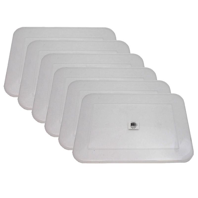 Clear Plastic Storage Bin Lid - Large, Pack of 6. Picture 2