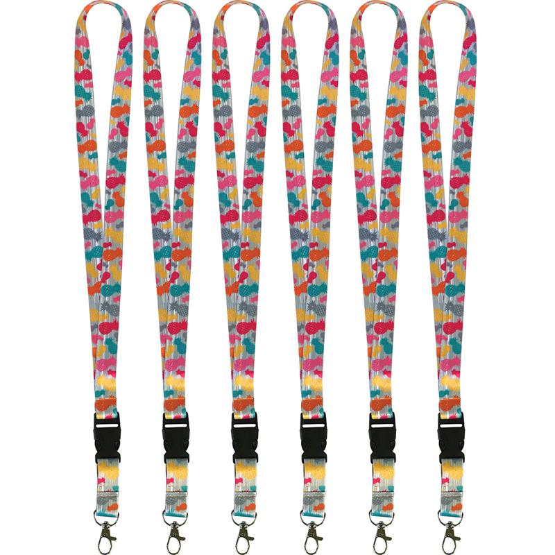 Tropical Punch Pineapples Lanyard, Pack of 6. Picture 2