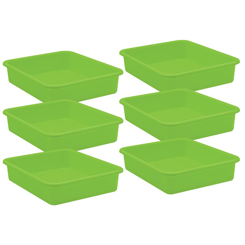 Lime Large Plastic Letter Tray, Pack of 6. Picture 2