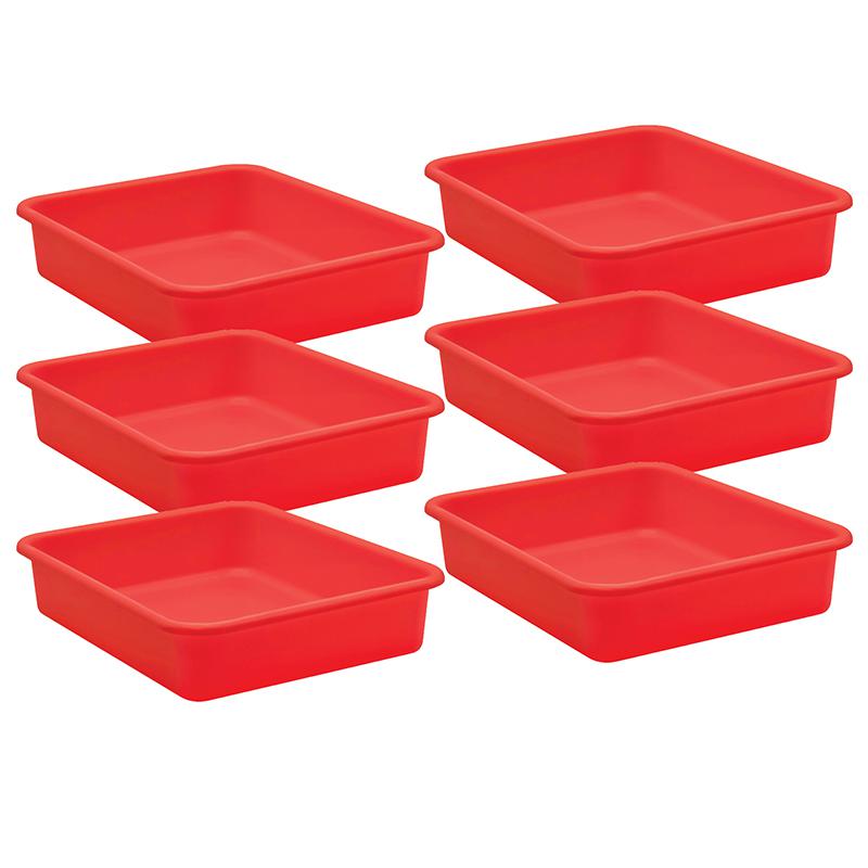 Red Large Plastic Letter Tray, Pack of 6. Picture 2