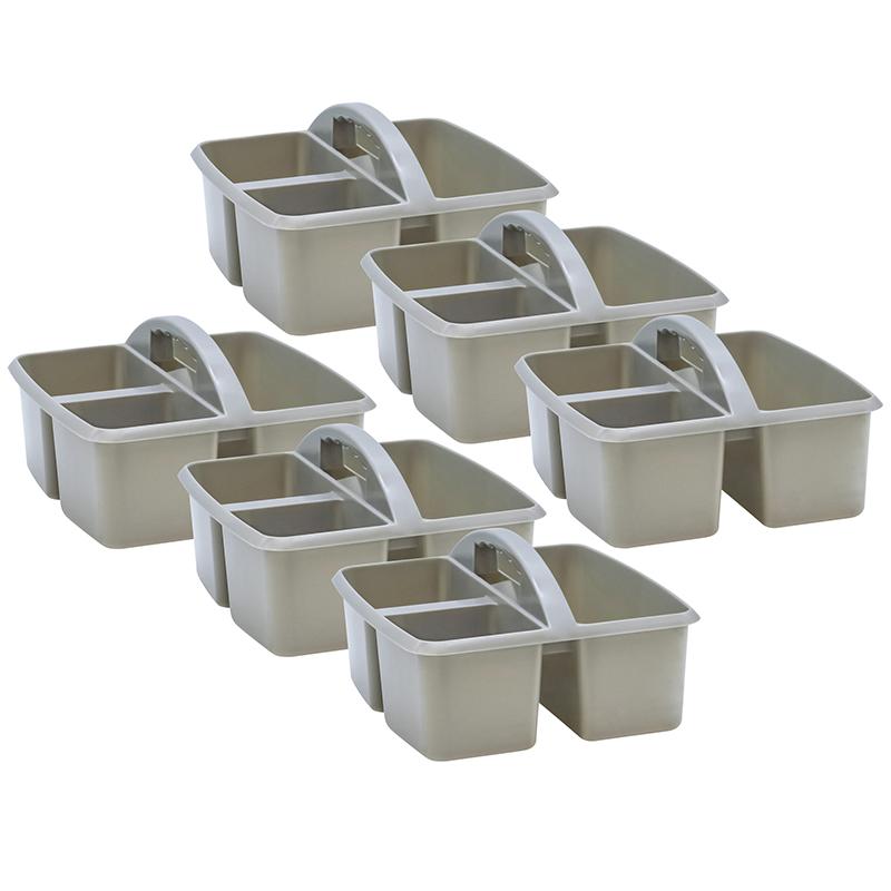 Gray Plastic Storage Caddy, Pack of 6. Picture 2