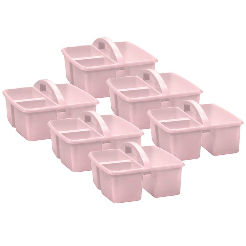 Blush Plastic Storage Caddy, Pack of 6. Picture 2