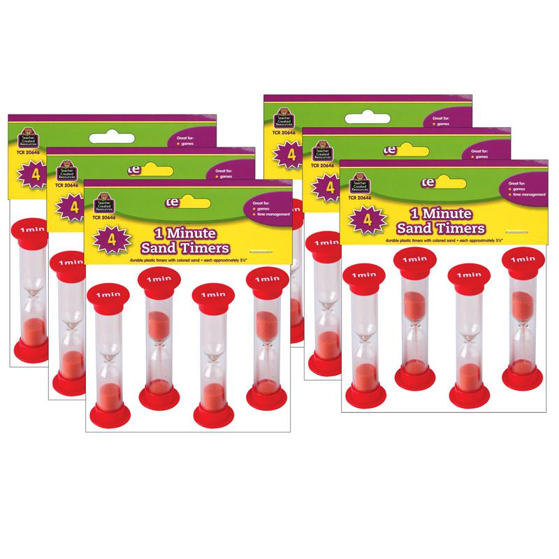 Sand Timers, Small, 1 Minute, 4 Per Pack, 6 Packs. Picture 2