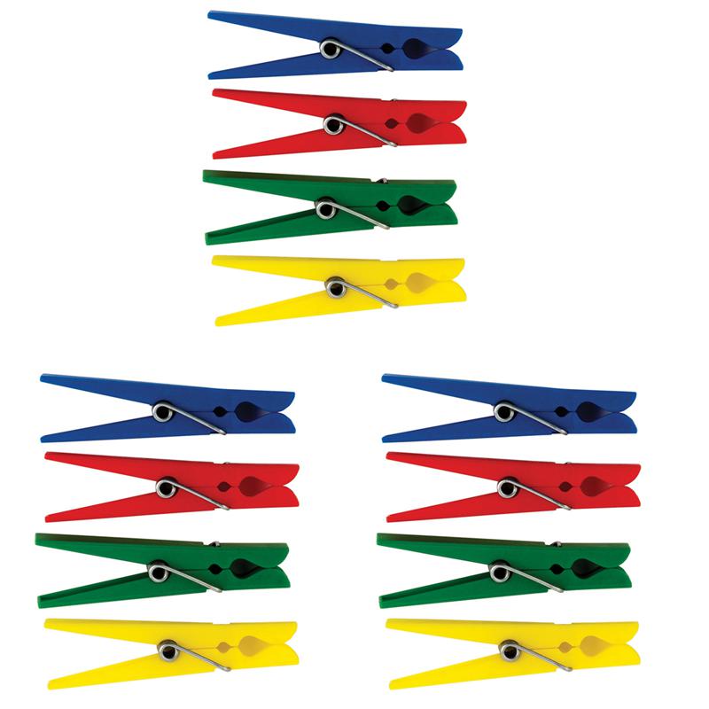 Plastic Clothespins, 40 Per Pack, 3 Packs. Picture 2