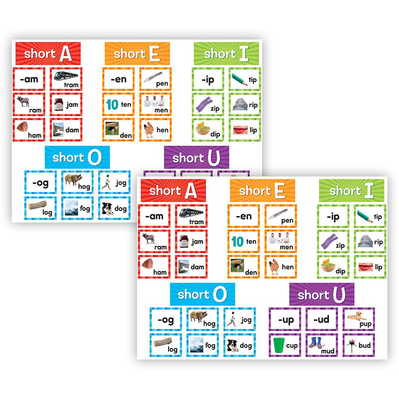 Short Vowels Pocket Chart Cards, 205 Pieces Per Pack, 2 Packs. Picture 2