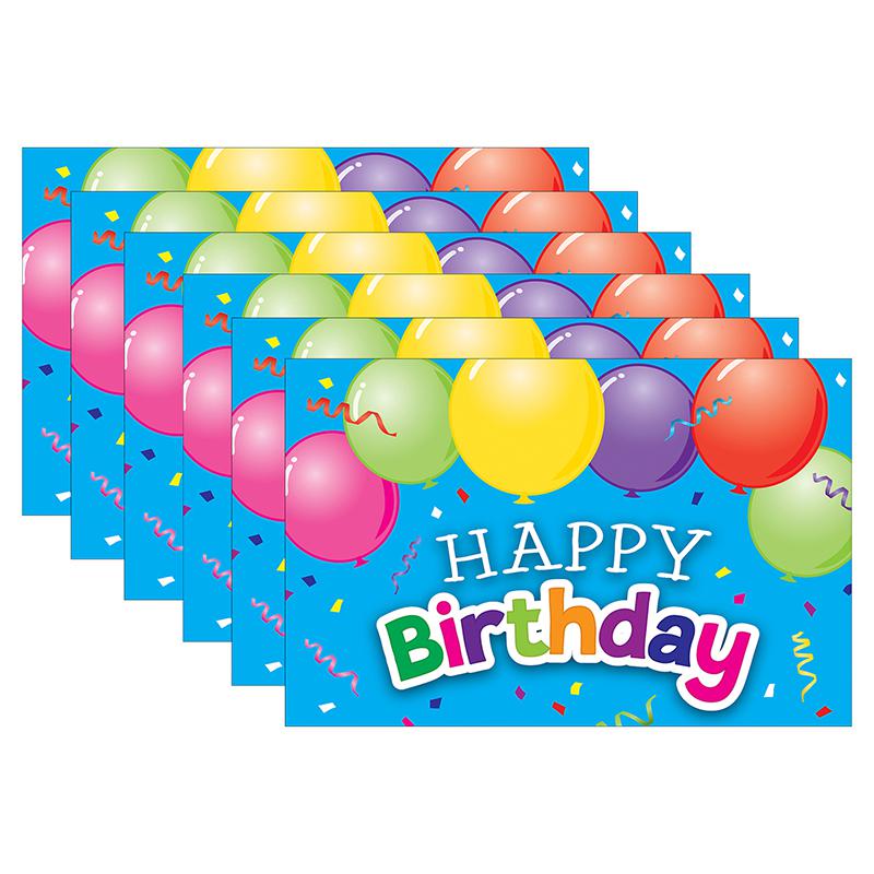 Happy Birthday Balloons Postcards, 30 Per Pack, 6 Packs. Picture 2