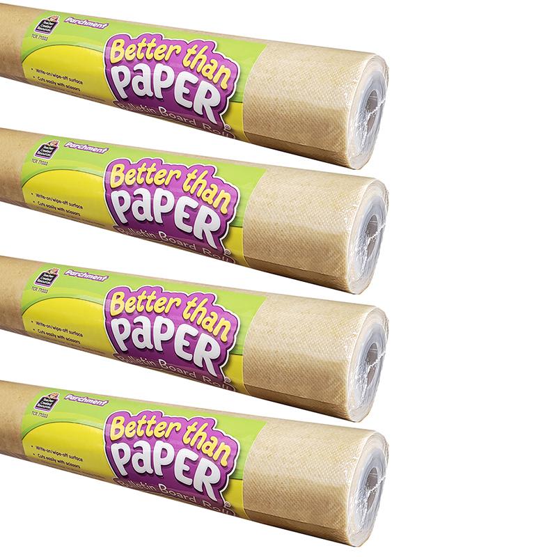 Better Than Paper Bulletin Board Roll, 4' x 12', Parchment, Pack of 4. Picture 2