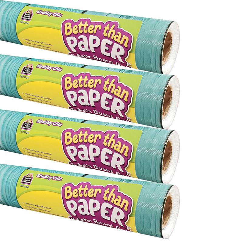 Better Than Paper Bulletin Board Roll, 4' x 12', Shabby Chic, Pack of 4. Picture 2