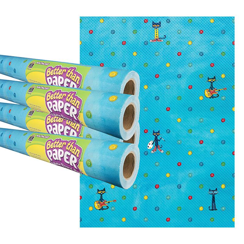 Pete the Cat Better Than Paper Bulletin Board Roll, 4' x 12', Pack of 4. Picture 2
