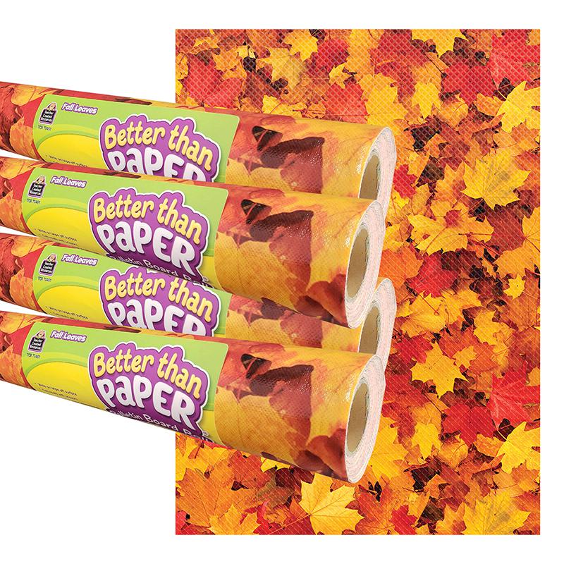 Fall Leaves Better Than Paper Bulletin Board Roll, 4' x 12', Pack of 4. Picture 2