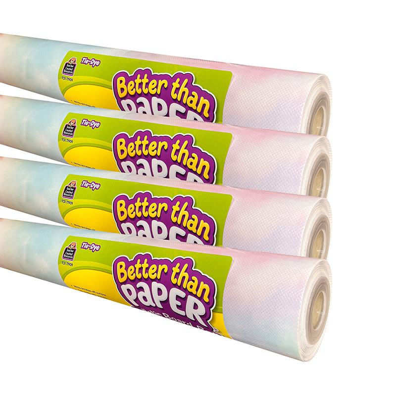 Better Than Paper Bulletin Board Roll, Tie-Dye, 4-Pack. Picture 2