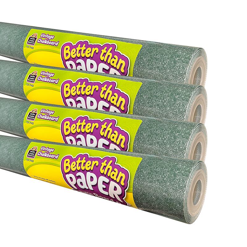 Better Than Paper Bulletin Board Roll, Vintage Chalkboard, 4-Pack. Picture 2