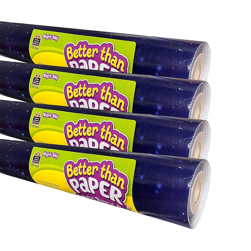 Better Than Paper Bulletin Board Roll, Night Sky, 4-Pack. Picture 2